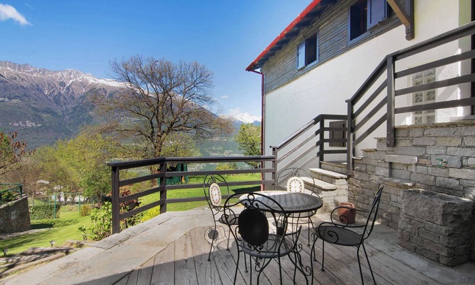 Cosio Valtellino House | Holiday Home 'Natura E Relax' with Mountain View, Private Terrace and Wi-Fi