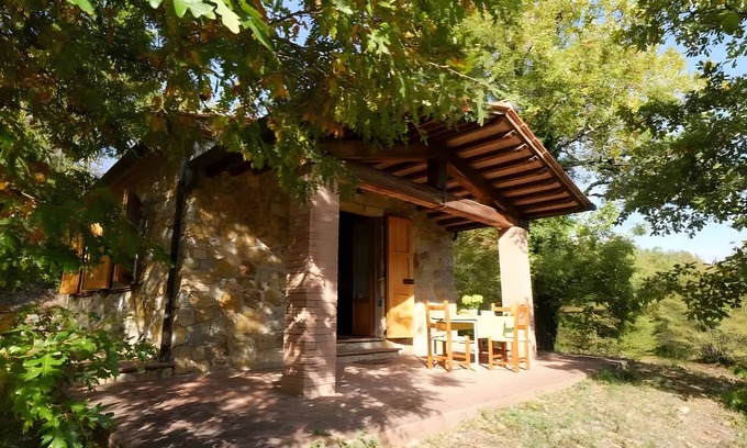Montieri House | Holiday Home 'San Michele - La Valle' with Mountain View, Shared Pool and Air Conditioning