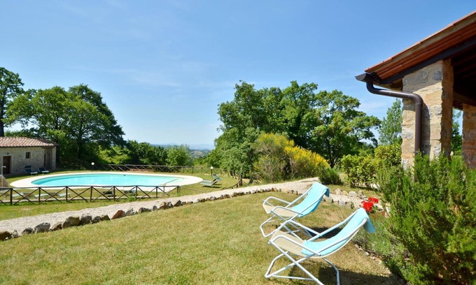 Roccalbegna House | Holiday Home "Villa Nespola" with Forest View, Shared Pool & Wi-Fi