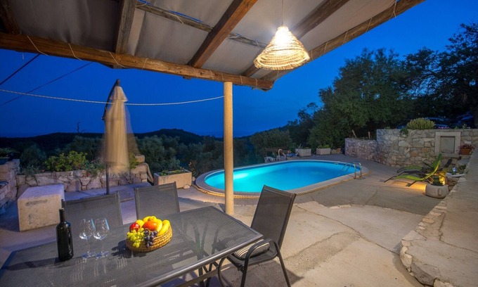 Mljet House | Holiday house Stone - pool house: - Babino Polje, Island Mljet, Croatia