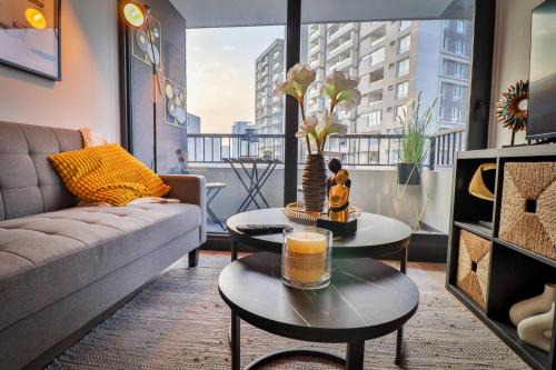 Nunoa Apartment | HOM I A Pasos Del Metro Nuble Depto 2PAX en Nunoa