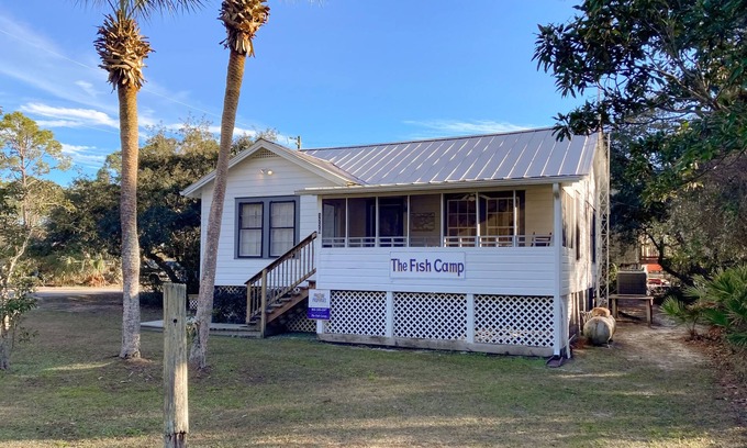 Indian Pass House | Home & casita with outdoor shower, screened-in porch, grill, & beach access