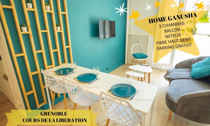 Secteur 3 Apartment | HOME GANUSHA COSY 3 CHAMBRES PARKING GRATUIT BALCON
