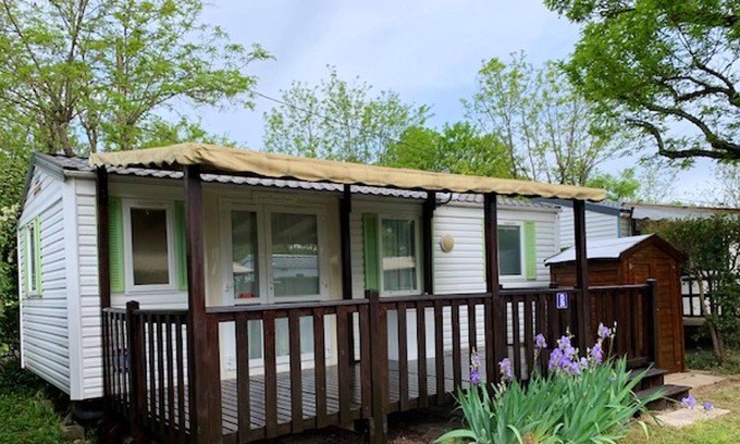 Sampzon House | Homerez - Bungalow 9 km away from the beach for 4 ppl. with shared pool