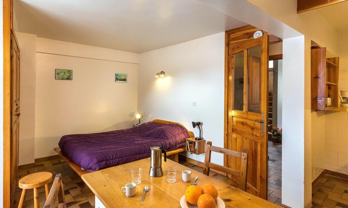 Arvieux Apartment | Homerez - Studio 1 km away from the slopes for 2 ppl. with terrace at Arvieux
