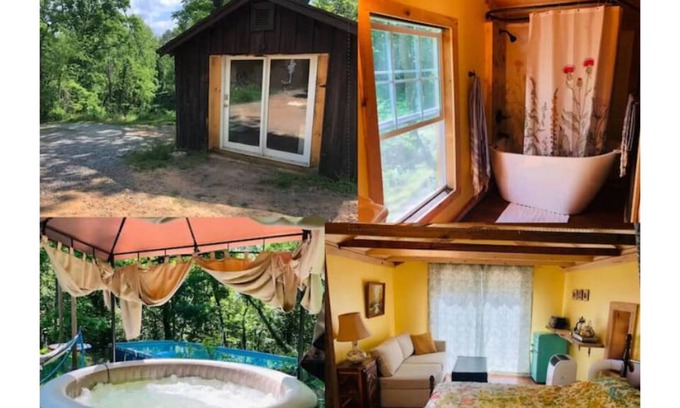Weaverville Cabin | Hot Spring House @ Secret Garden of Eden + Hot Tub