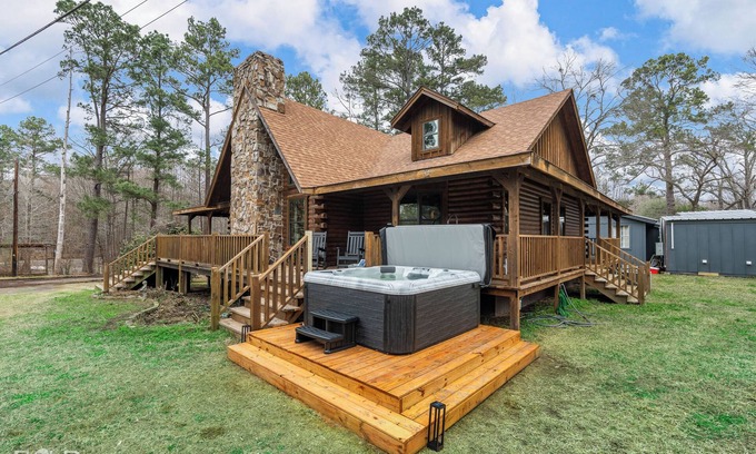 Shreveport House | Hot tub, Lakefront Lodge on Emerald Isle with Kayaks & Canoes, Fire Pit & Grill
