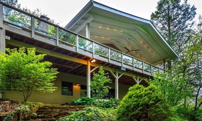 Brevard House | Hot Tub & Waterfall! Privacy, convenience, & private waterfall