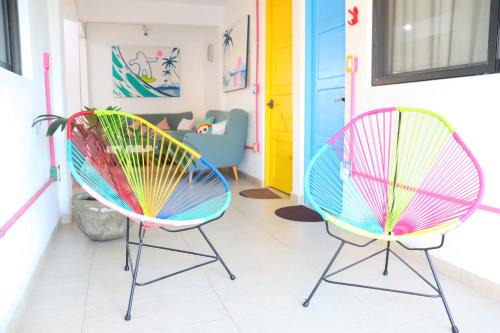 Centro House | Hotel Casa Mandarine , Amazing Private Rooms w Balcony, Rooftop, Hammocks, AC, SmarTV, 100mbs!