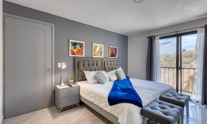 Downtown Cabo San Lucas Apartment | Hotel room with ocean-view rooftop infinity pool, AC, & gym - dog-friendly