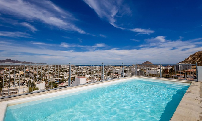 Downtown Cabo San Lucas House | Hotel suite with ocean-view rooftop infinity pool, balconies & AC - dog-friendly