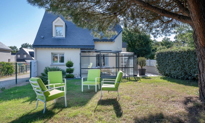 Saint-Gildas-de-Rhuys Ski Chalet | House for 8 - Pool - 950m from the sea