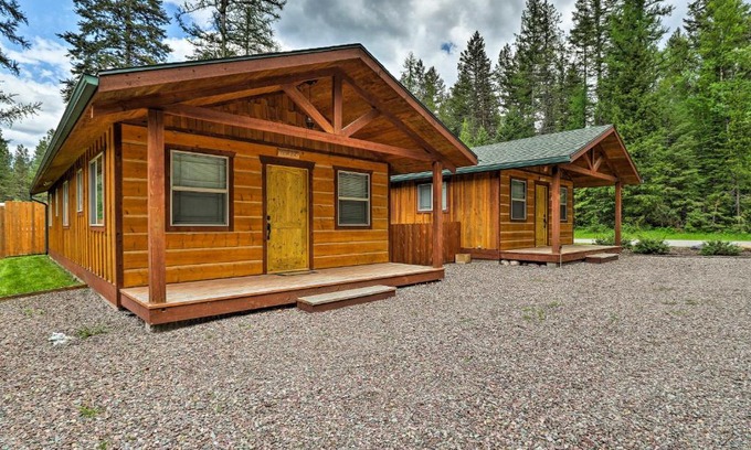 Whitefish House | Hungry Horse Cabin Deck, Fire Pit, Near Glacier!