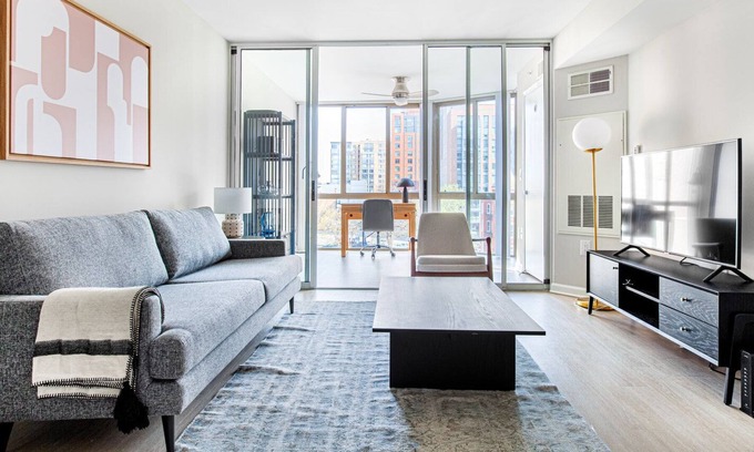 Chinatown Apartment | Ideal Mount Vernon 1BR w/ Gym, Pool, nr. Georgetown Law, by Blueground