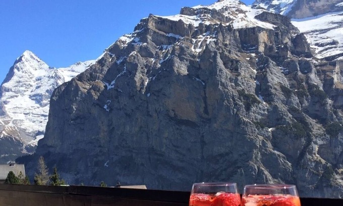 Murren Apartment | In idyllic Mürren - panoramic alpine view, balcony, garden with grill