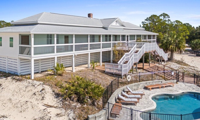 Indian Pass House | Indian Shores: Perfect 7BR Family Home- Beach Views, Pri. Pool, Old FL Charm!