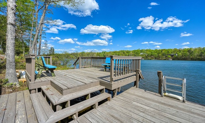Mineral House | Inviting lakefront home with game room, kayaks, firepit, central AC, & W/D