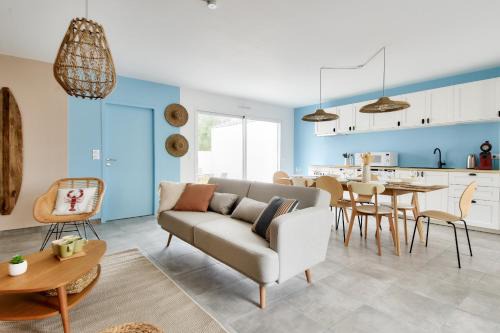 La Gueriniere House | Jolie maison pour 8 - 400m de la plage - terrasse