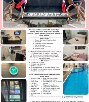 South Triangle Apartment | Joy's Haven at Victoria Sports Tower