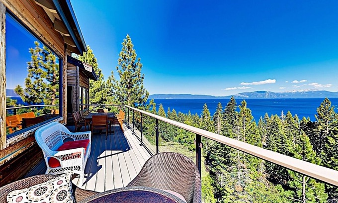 Meeks Bay House | Just above the waters of Meeks Bay, this remarkable home offers unobstructed 180-degree lake views.