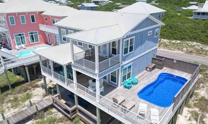 Surf Side Shores House | Just Nuts Too - Beachfront, Private Pool, Pet-Friendly