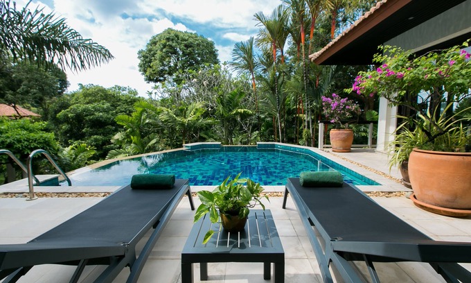 Kata Villa | Katamanda Villa Chanti pool with gardens near Kata beach