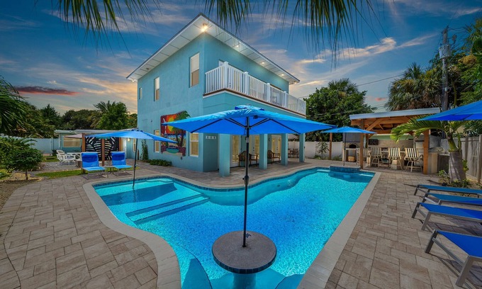 Melbourne Beach House | Kelena's Grand Kabana with Private Resort Style Heated Pool