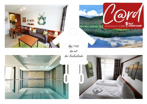 Schluchsee Apartment | Kurhotel Schluchsee App 1103 - das mit der Kuckucksuhr, mit Indoorpool, Hochschwarzwaldkarte, Schluchsee