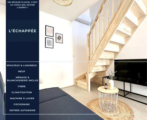 Mont-de-Marsan Apartment | L'Échappée - Clim - Fibre - Parking - Neuf