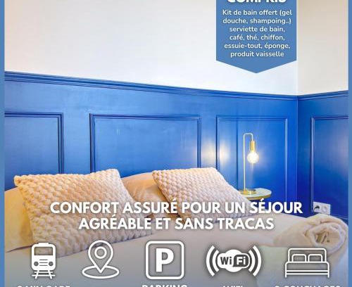 Saint-Brieuc Apartment | L'Étoilé - Parking Gratuit, Confort & Design Chic