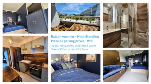 Villeneuve Loubet Beach Apartment | L'ASTRONAUTE - Balcon vue mer - CLIM - place parking privée - Marina baie des anges