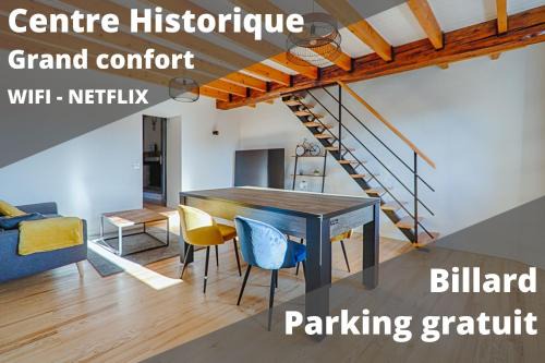 Romans-sur-Isere Apartment | L’Escarpin - Billard - centre historique