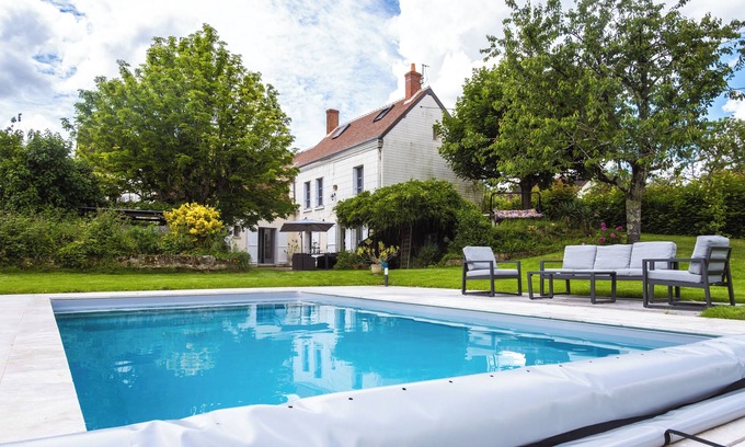 Saint-Georges-sur-Cher House | La Fernandière : Loire Valley Historic Home, Garden & Swimming Pool, Sleeps 7