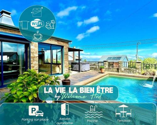 La Plaine des Cafres Villa | La Vie la Bien-Être, villa 12 pers, piscine & vue