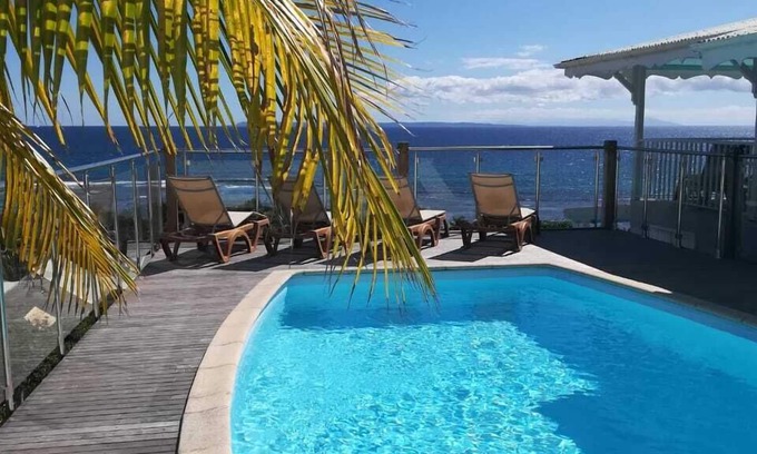 Anse des Rochers Villa | lagoon villa swimming pool sea view 180 °