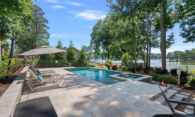 Mooresville House | Lake Effect by SoCharm | Pool & Spa, Waterfront