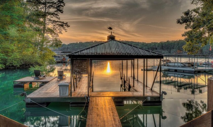 Morganton Cabin | Lake Escape - Pet Friendly | Private Dock on Lake Blue Ridge | Hot Tub