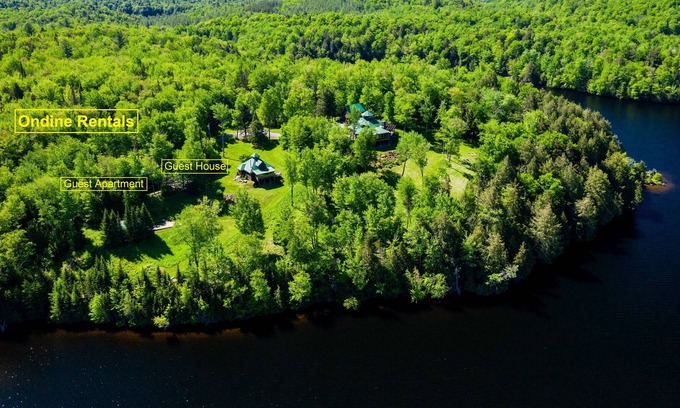 Hyde Park House | Lake Front Guest Home, on 16 acre Estate, lake and mountain views near Stowe, VT