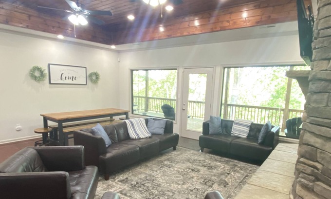 Arley House | Lake front, hot tub, wifi, great dock, deep water, game room and beds for 18+!