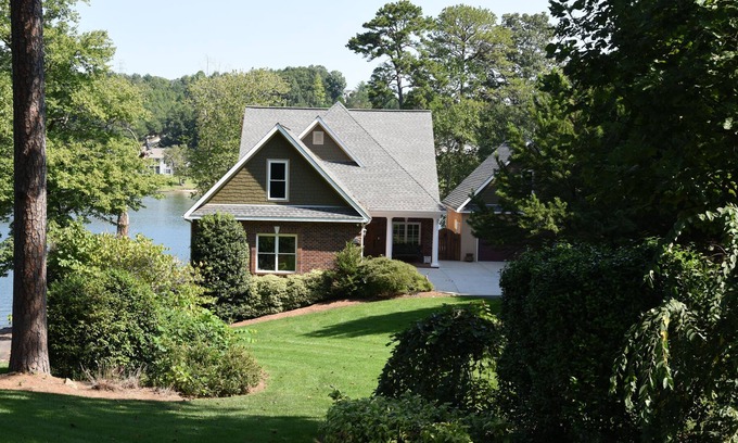 Hickory House | Lake Hickory Retreat, Lakefront Main Channel, Private Pool, Dock, & Fenced Yard!