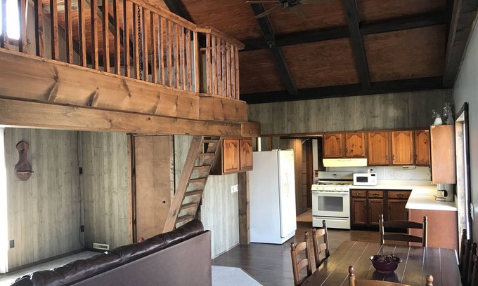 Fairfield Beach House | Lake house with large deck and yard and room for your boat trailer