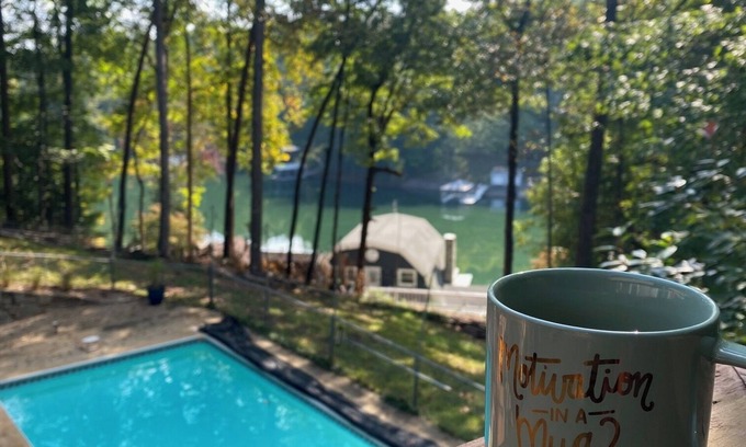 Forest Lake Heights House | Lake James 3 bd/2 ba Lakeview Home with Pool, Boat Ramp and Free Kayaks