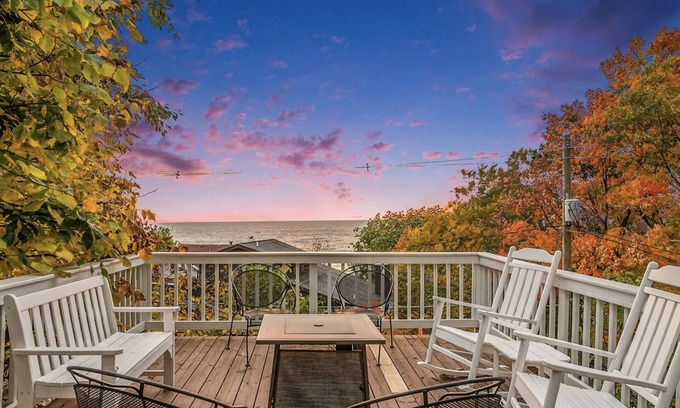 Macatawa House | Lake Michigan Sunset Views from updated Macatawa home w/private beach access