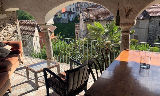 Madonna del Sasso House | Lake Orta: Beautiful & cozy old village house with large loggia & garden