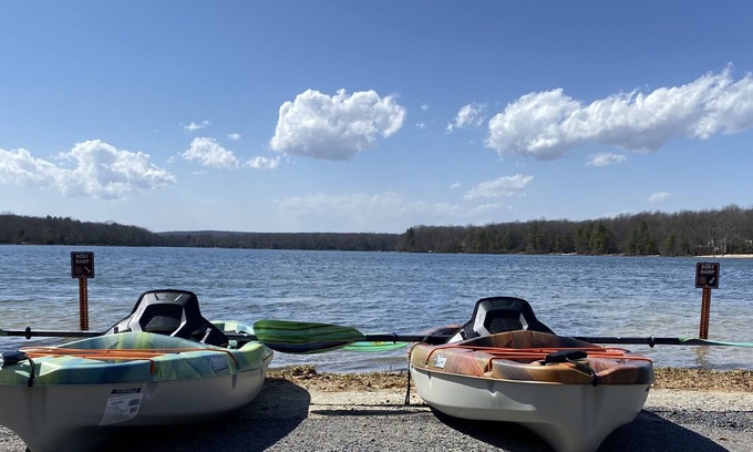 Jim Thorpe Cottage | Lake + Pool Access! Playroom, Game Room, Fire Pit + Finished Basement