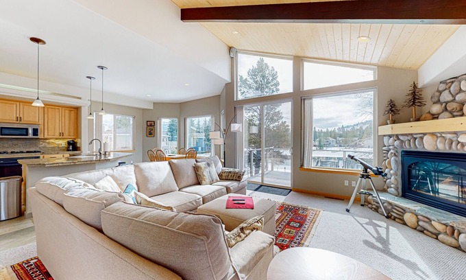 Tahoe Keys House | Lake Tahoe Hideaway with rooftop hot tub, fireplace, scenic balcony, & smart TVs