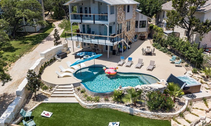 Hudson Bend House | Lake Travis Waterfront! Large home on a quiet cove on Lake Travis