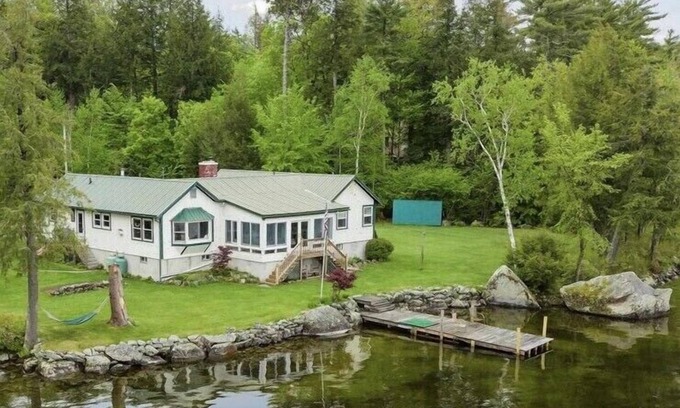 Wolfeboro House | Lake Wentworth Estate: Unobstructed Sunset Views, Private Beach, Fire Pit, Lawn
