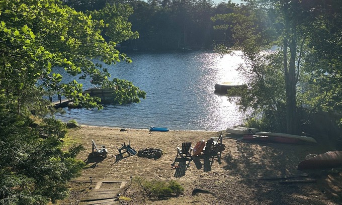 Moultonborough House | Lake Winnipesaukee waterfront with private beach, dock in Moultonborough
