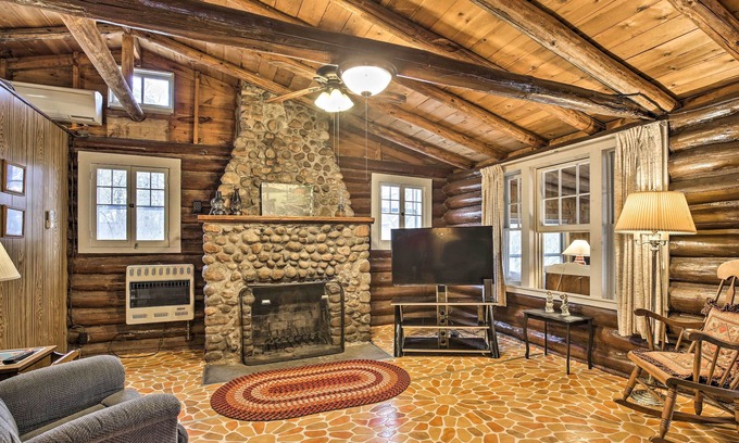 Rice Lake Cabin | Lakefront 1930’s Log Cabin w/Dock & Fire Pit!